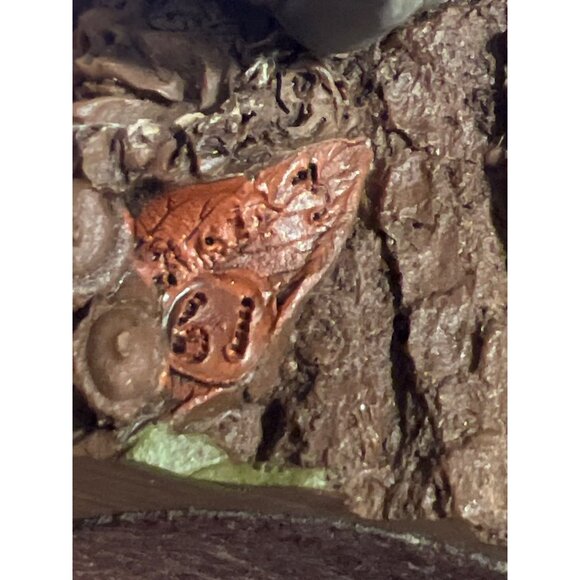 Vintage Tom Clark PADRE Gnome Figurine Sitting on Stump 1983 Numbered 25 Estate - Picture 6 of 8